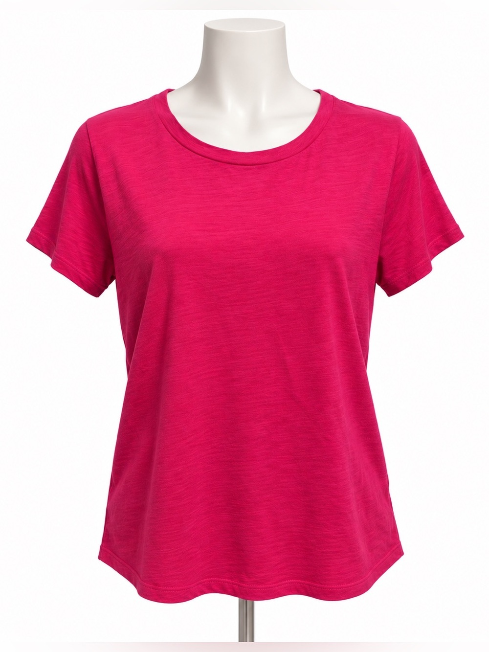 J. CREW Magenta Slub Cotton Tee size medium